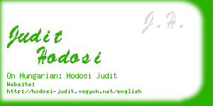 judit hodosi business card